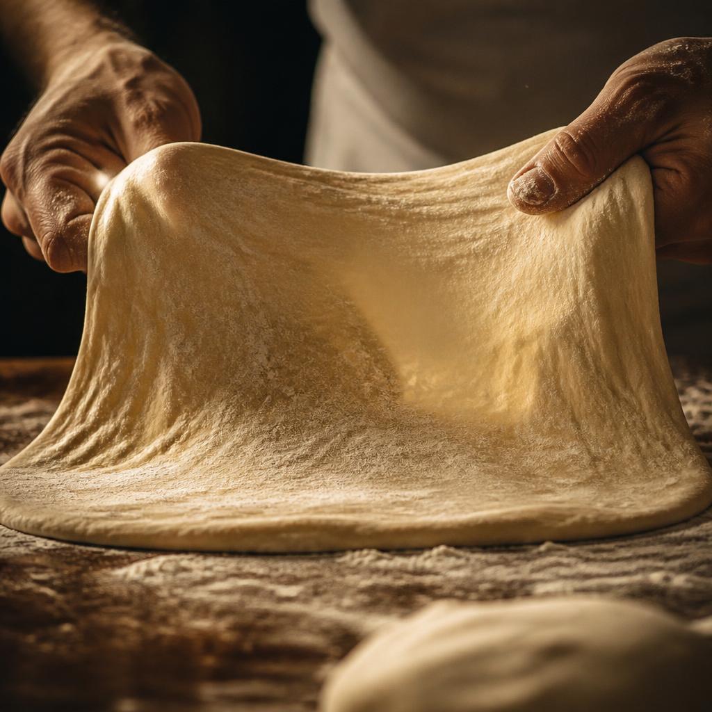 Stesura dell'impasto a mano